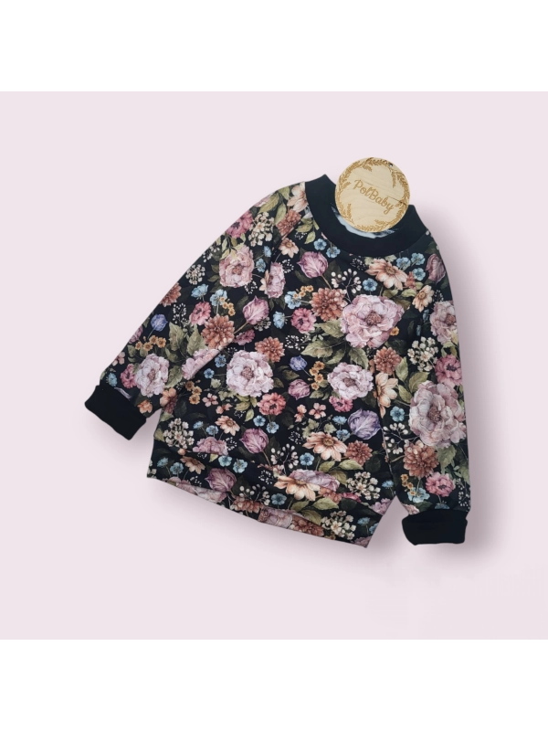Garden na czerni - bluza bawełniana Garden na czerni - bluza bawełniana